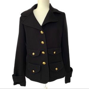 Joan Rivers Black Knit Collared Blazer